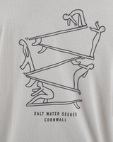 The Salt Water Seeker Mens Logger T-Shirt in Faded Bone