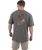 The Salt Water Seeker Mens Polzy T-Shirt in Faded Grey