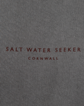 The Salt Water Seeker Mens Polzy T-Shirt in Faded Grey