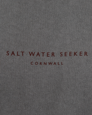 The Salt Water Seeker Mens Polzy T-Shirt in Faded Grey
