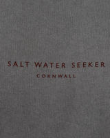 The Salt Water Seeker Mens Polzy T-Shirt in Faded Grey