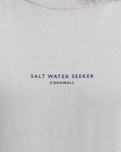 The Salt Water Seeker Mens Retro T-Shirt in Bone