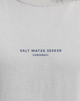 The Salt Water Seeker Mens Retro T-Shirt in Bone