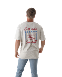 The Salt Water Seeker Mens Rodeo Diner T-Shirt in Bone