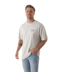 The Salt Water Seeker Mens Rodeo Diner T-Shirt in Bone