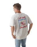 The Salt Water Seeker Mens Rodeo Diner T-Shirt in Bone