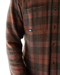 The Kavu Mens Big Joe Shirt in Mahogany Brown