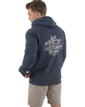Bolthole Hoodie in Petrol Blue