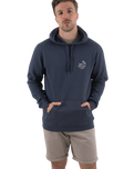 Bolthole Hoodie in Petrol Blue