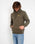 The Salt Water Seeker Mens Good Vibes Hoodie in Army