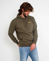 The Salt Water Seeker Mens Good Vibes Hoodie in Army