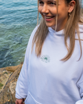 Polzeath Arch Hoodie in White