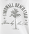 The Born by the Sea Womens Cornwall Palm Hoodie in White