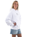 The Born by the Sea Womens Cornwall Palm Hoodie in White