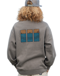 The Salt Water Seeker Mens Trio Sweatshirt in Faded Grey