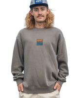The Salt Water Seeker Mens Trio Sweatshirt in Faded Grey