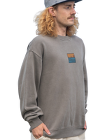 The Salt Water Seeker Mens Trio Sweatshirt in Faded Grey