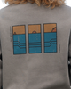 The Salt Water Seeker Mens Trio Sweatshirt in Faded Grey