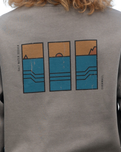 The Salt Water Seeker Mens Trio Sweatshirt in Faded Grey