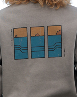 The Salt Water Seeker Mens Trio Sweatshirt in Faded Grey
