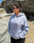 Polzeath Arch Hoodie in Faded Powder Blue