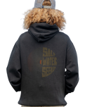 The Salt Water Seeker Mens Demiray Hoodie in Faded Black