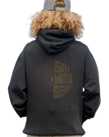 The Salt Water Seeker Mens Demiray Hoodie in Faded Black