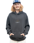 The Salt Water Seeker Mens Demiray Hoodie in Faded Black