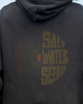 The Salt Water Seeker Mens Demiray Hoodie in Faded Black