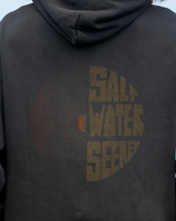 The Salt Water Seeker Mens Demiray Hoodie in Faded Black