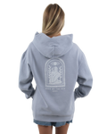 The Born by the Sea Womens Divine Hoodie in Faded Powder Blue