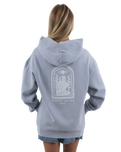 The Born by the Sea Womens Divine Hoodie in Faded Powder Blue