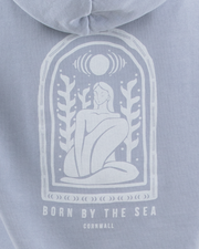The Born by the Sea Womens Divine Hoodie in Faded Powder Blue