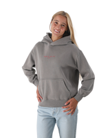 The Born by the Sea Womens Hibiscus Hoodie in Faded Grey