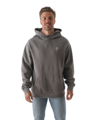 The Salt Water Seeker Mens Seeker Hoodie in Faded Grey