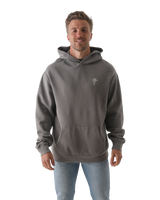 The Salt Water Seeker Mens Seeker Hoodie in Faded Grey