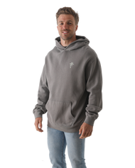The Salt Water Seeker Mens Seeker Hoodie in Faded Grey