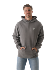 The Salt Water Seeker Mens Seeker Hoodie in Faded Grey