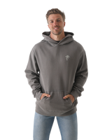 The Salt Water Seeker Mens Seeker Hoodie in Faded Grey