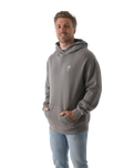 The Salt Water Seeker Mens Seeker Hoodie in Faded Grey