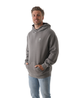 The Salt Water Seeker Mens Seeker Hoodie in Faded Grey