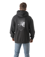 The Salt Water Seeker Mens Sunset Sessions Hoodie in Faded Black