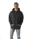 The Salt Water Seeker Mens Sunset Sessions Hoodie in Faded Black