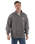 Embroidered 1/4 Zip Fleece Sweatshirt in Faded Grey