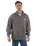 Embroidered 1/4 Zip Fleece Sweatshirt in Faded Grey