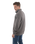 Embroidered 1/4 Zip Fleece Sweatshirt in Faded Grey