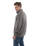 Embroidered 1/4 Zip Fleece Sweatshirt in Faded Grey