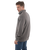 Embroidered 1/4 Zip Fleece Sweatshirt in Faded Grey