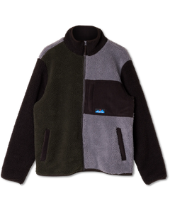 The Kavu Mens Wayside Zip Fleece Jacket in Timber Nights