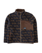 The Kavu Mens Wayside Zip Fleece Jacket in Walnut Mountain